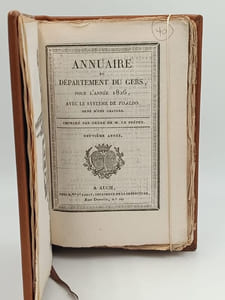 Annuaire du Département du Gers pour l'année 1826, avec le système Toaldo orné d'une gravure 