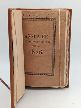 Annuaire du Département du Gers pour l'année 1826, avec le système Toaldo orné d'une gravure . Gers - Auch