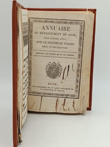 Annuaire du Département du Gers pour l'année 1821, avec le système Toaldo orné d'une gravure 