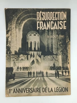 Résurrection Française 31 Aout 1941 1er Anniversaire de la Légion . Manillier G. - Séruzier J. G.