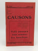 CAUSONS Le journal des sans-parti num&eacute;ro 13 - 4 octobre 1929. ALEXANDRE Raoul