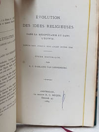 Evolution des idées religieuses dans la Mésopotamie et dans l'Egypte depuis 4400 jusqu'à 2000 avant notre ère
