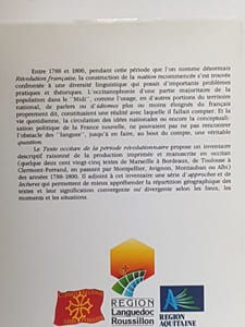Le texte occitan de la période révolutionnaire (1788-1800) Inventaire, approches, lectures