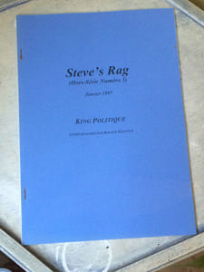 STEVE RAG - HORS-SERIE N°3 - KING POLITIQUE