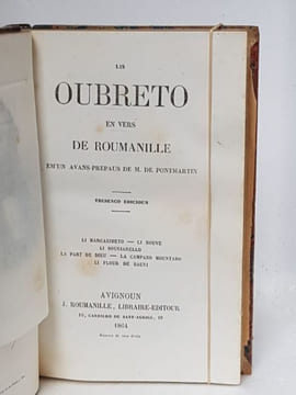 LIS OUBRETO EN VERS - LIS OUBRETO EN PROSO. [Félibrige] - ROUMANILLE Joseph
