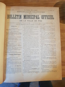 BULLETIN MUNICIPAL DE LA VILLE DE PAU années 1894, 1895 1896, 1897