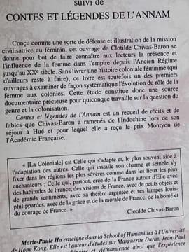 LA FEMME FRANCAISE AUX COLONIES suivie de Contes et légendes de l'Annam. Chivas-Baron Clotilde