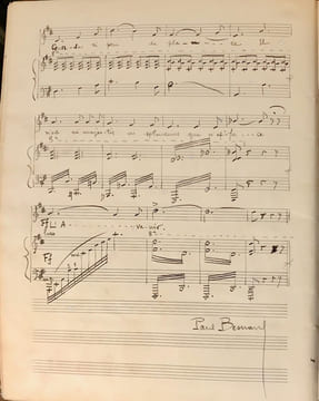 Shalmanazar: Poème lyrique de G. Montoya, Musique, ombres et décor de Paul Besnard. Partition autographe signée.. BESNARD Paul (Orléans 1849 – 1930), ...