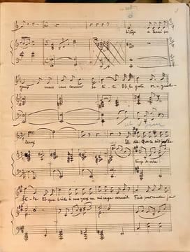 Shalmanazar: Poème lyrique de G. Montoya, Musique, ombres et décor de Paul Besnard. Partition autographe signée.. BESNARD Paul (Orléans 1849 – 1930), ...