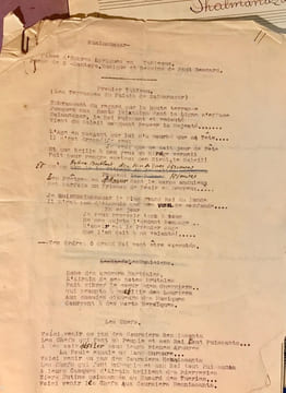 Shalmanazar: Poème lyrique de G. Montoya, Musique, ombres et décor de Paul Besnard. Partition autographe signée.. BESNARD Paul (Orléans 1849 – 1930), ...