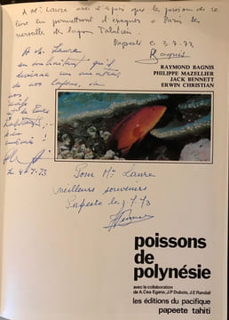 Poissons de Polynésie avec la collaboration de A.Cea Egana, J. P. Dubois, J.E. Randall.. BAGNIS Raymond - MAZELLIER philippe - BENNETT Jack - ...