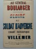 Au Général Boulanger, Gloire au Soldat d’Auvergne. Chant patriotique. Air Vous n’aurez pas l’Alsace-Lorraine.. (CHANSONS - Général BOULANGER) - ...