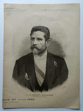 Ensemble de journaux, articles divers sur le Général Boulanger.. (Général BOULANGER) -