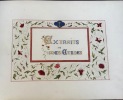 Grand cahier manuscrit et orné de dessins, portant sur la reliure “Souvenir du Sacré-Coeur par C. de B“ et en titre “Extraits de mes études“.. ...