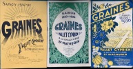 Catalogues des Graines. Vallet Cyprien à la Chalotière St Mathrin( Maine-et-Loire). Années 1930-31, 1933-1934 ,1935-1936. JARDINAGE - VALLET Cyprien