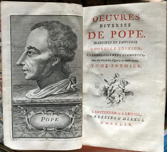 Oeuvres diverses de Pope. Traduites de l'anglois. Nouvelle édition considérablement augmentée avec de très belles figures en taille douce.