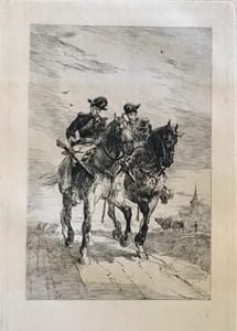 Suite de 12 eaux fortes, ayant servi à illustrer Chansons, populaires, Chansons de Salon et Chansons légères de Gustave Nadaud