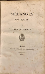 Mélanges poétiques par Ulric Guttinguer.