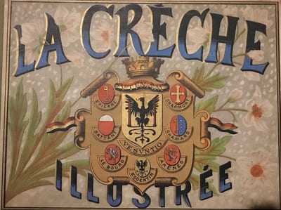 La Crèche. Drame populaire en Patois de Besançon tel qu'il fut joué en 1873 à la Crèche Franc-comtoise recueilli d'après les traditions locales et dessiné par Louis Androt.