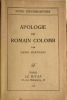 Apologie de Romain Colomb.. MARTINEAU Henri.