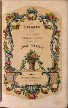 Les enfants peints d'après nature par MM. Jules Bozérian, Alfred des Essarts, Jules Rostaing, R. Valaisa, Mmes Louis Leneveux, Elise Voïart,etc. ...
