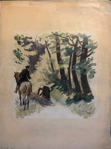La Mare au diable illustrée de trente-neuf illustrations par Pierre Gandon gravées sur bois par Gilbert Poilliot. Deux desso