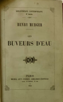 Les buveurs d’eau. . MURGER Henri.