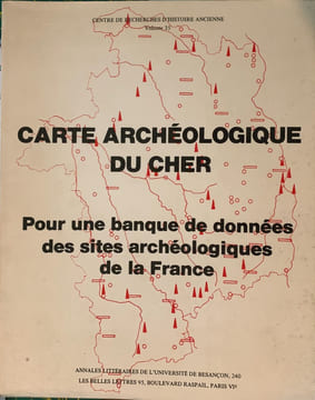 Carte archéologique du Cher. Pour une banque de données des sites archéologiques de la France. COLLECTIF -