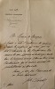 Lettre autographe signée à Monsieur de Cassagnac.. CLARETIE Jules ( Limoges 03 -12-1840 - Paris 23-12-1913), romancier, auteur dramatique, historien.