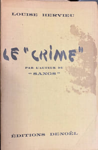 Le "Crime" par l'auteur de "Sangs".