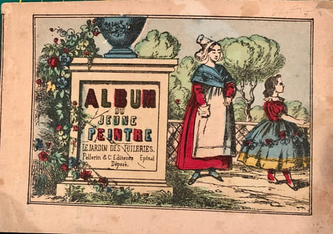 Album du jeune peintre. Le Jardin des Tuileries.. Imagerie d'Epinal -