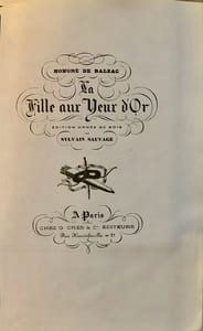 La fille aux yeux d'or. Edition ornée de bois de Sylvain Sauvage.