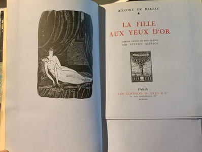 La fille aux yeux d'or. Edition ornée de bois de Sylvain Sauvage.
