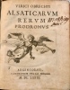 Ulrici Obrechti Alsaticarum rerum prodromus.. OBRECHT Frederic Ulrich (Strasbourg 1646 - 1701).