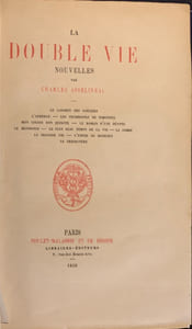 La double vie. Nouvelles par Charles Asselineau. 