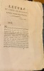 Lettre ( - quartozième lettre) de M. le Vicomte de Mirabeau à ses commettants.. MIRABEAU, André-Boniface-Louis Riqueti.