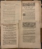 Ensemble de 4 pièces imprimées des XVIIe et XVIIIe siècle.. CHAMPAGNE - Châlons-en-Champagne.