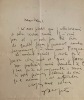 Lettre autographe signée, à Monsieur (?), sans date, vers 1945, au sujet de Léon-Paul Fargue.. DARAGNES Jean-Gabriel ( Guéthary 1886- Neuilly 1950), ...