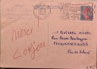 Carte postale autographe signée.. LORJOU Bernard ( Blois 1908-  Saint-Denis-sur-Loire1986), peintre, graveur, lithographe dessinateur, sculpteur.