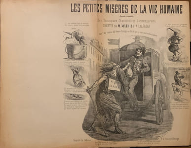 Les petites misères de la vie humaine. Œuvre sociale des principaux chansonniers contemporains, chantée par M. Mathieu à l'Alcazar.