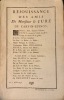 Réjouissance des amis de Monsieur le Curé de Carvin- Épinoy. ( DANEL Léonard imprimeur).