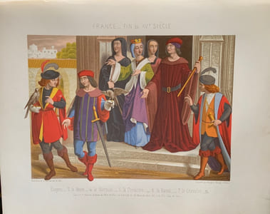 Les arts somptuaires, histoire du costume et de l'ameublement, et des arts et industries qui s'y rattachent , sous la direction de Hangard-Maugé, dessins de Clus Ciapponi. Introduction générale et texte explicatif, par Ch. Louandre