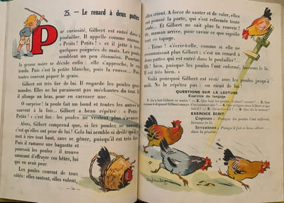 Petit Gilbert. Premier livre de lecture. Illustrations de Ray-Lambert. Neuvième édition Section préparatoire.