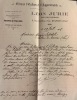 2 lettres autographes signées à Monsieur Marnier-Lapostolle, au Château de Sancerre.. JURIE Léon (Bourges 1879-1947) peintre verrier.
