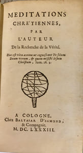 Méditations chrestiennes, par l'auteur de la Recherche de la vérité...