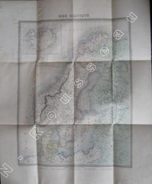 Carte de la BALTIQUE comprenant La mer du Nord - le Danemark - la Suède et la Norvège- la Finlande - les golfes de Bothnie et de Finlande et tout le ...