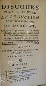 Trois Textes sur l'Agriculture et l'Economie politique : Considérations sur les moyens de rétablir en France , les bonnes espèces de bêtes à laine - Questions importantes sur le Commerce... Discours pour et contre la réductionde l'intérêt naturel de l'argent.