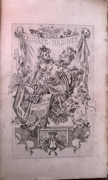 Oeuvres badines de l'abbé de Grécourt. Nouvelle édition entièrement refondue ornée d'un frontispice gravé à l'eau-forte par Fel. R.... GRECOURT ...
