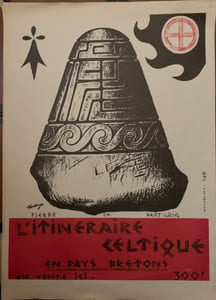 Affichette pour la sortie du livre de Georges Thorix "L'itinéraire Celtique en Pays Bretons ". 1953