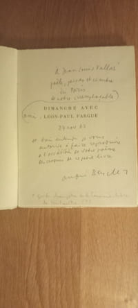 Dimanche avec Léon-Paul FARGUE.
avec six dessins et un autographe de l'auteur et deux manuscrits de Léon-Paul Fargue en fac-similé.
Paris. Les Éditions du Point du Jour. 1947.